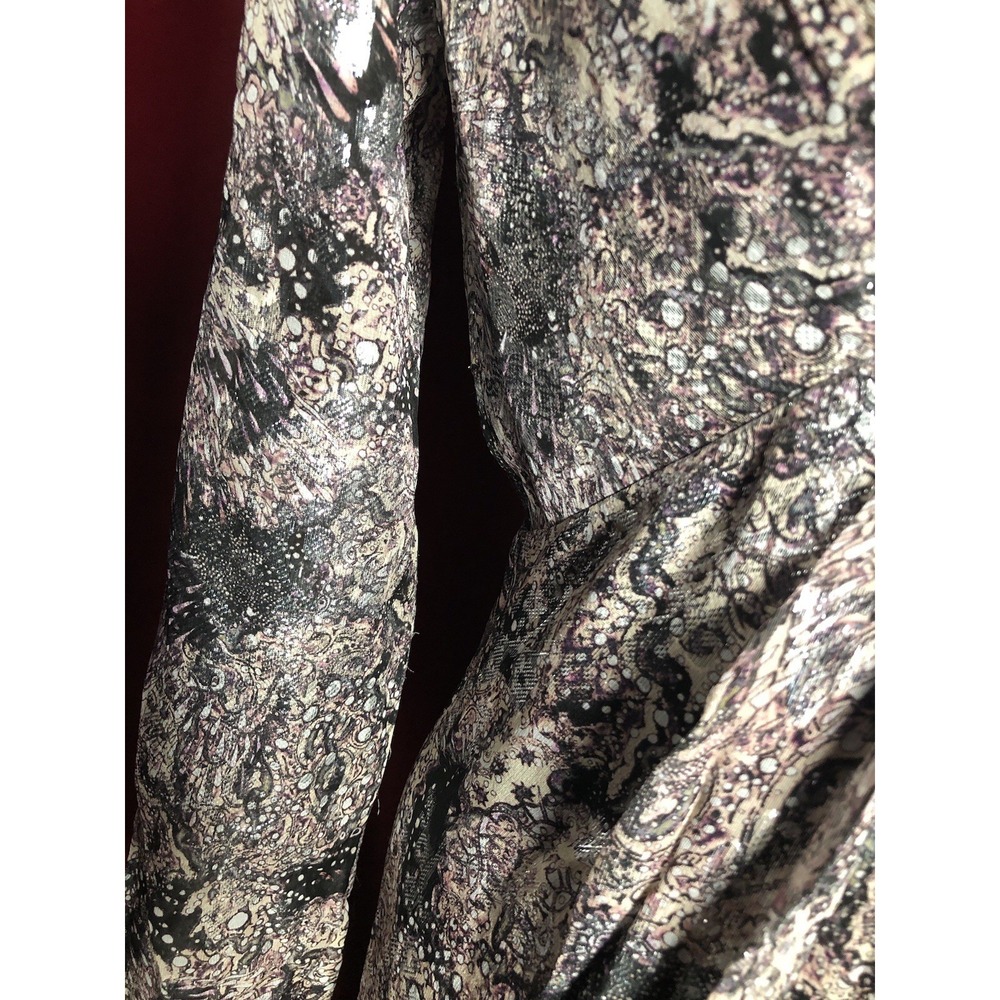 IRO Rouniea Dress Twist-Front Printed Fill Coupé Silk MIDI FR 40 U.S. 8 - Picture 6 of 15